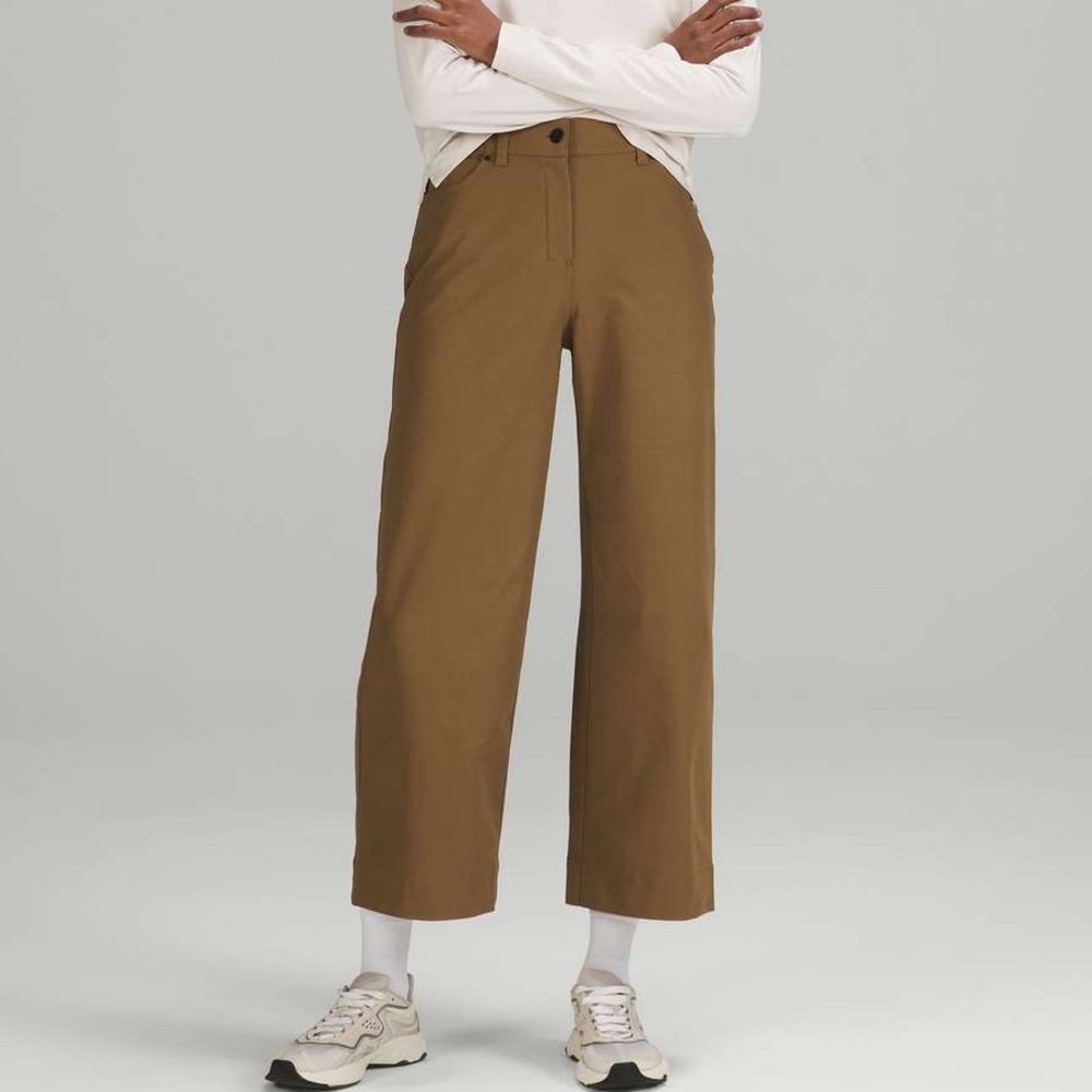 lululemon athletica Brown High-Rise Wide Leg Pants